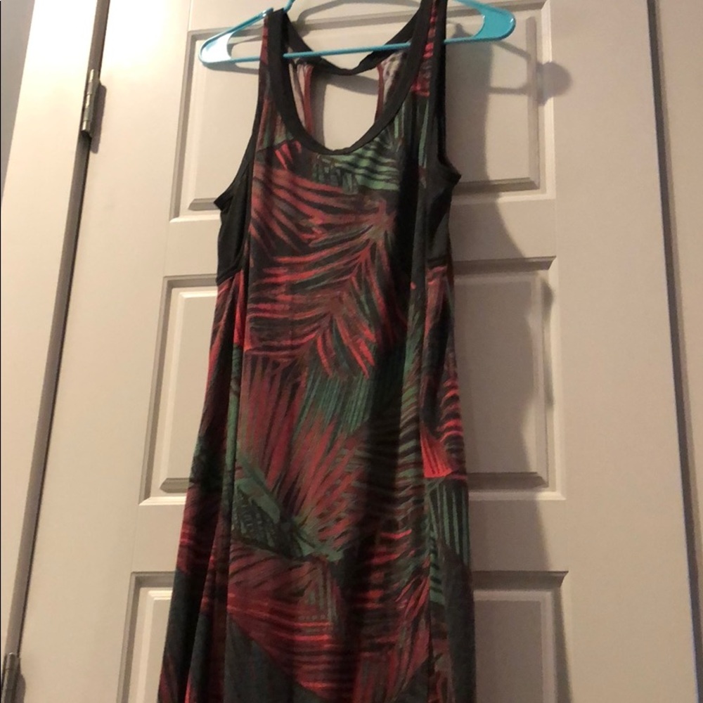 Tropical print maxi dress